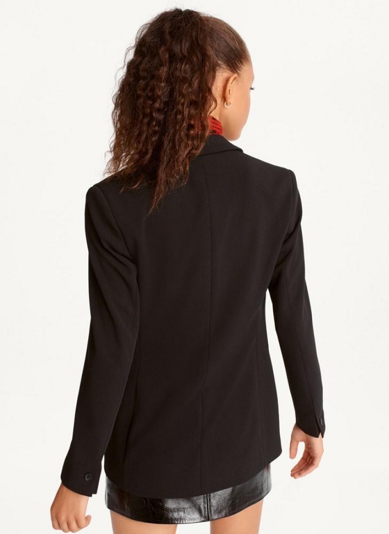 Black DKNY Double Breasted Women's Blazers | USA-D1169