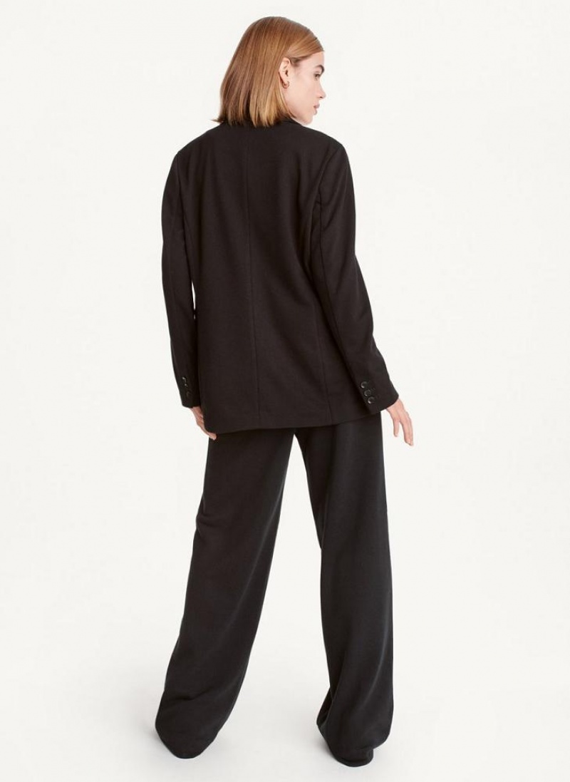 Black DKNY French Terry Soft Women's Blazers | USA-D1210