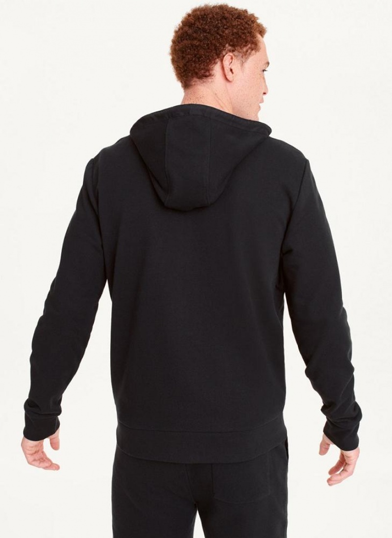 Black DKNY Full-Zip Men's Hoodies | USA-D1027