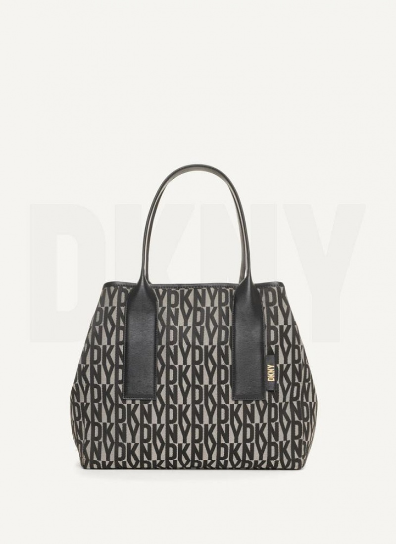 Black DKNY Grayson Large Bags Tote Bags | USA-D0964