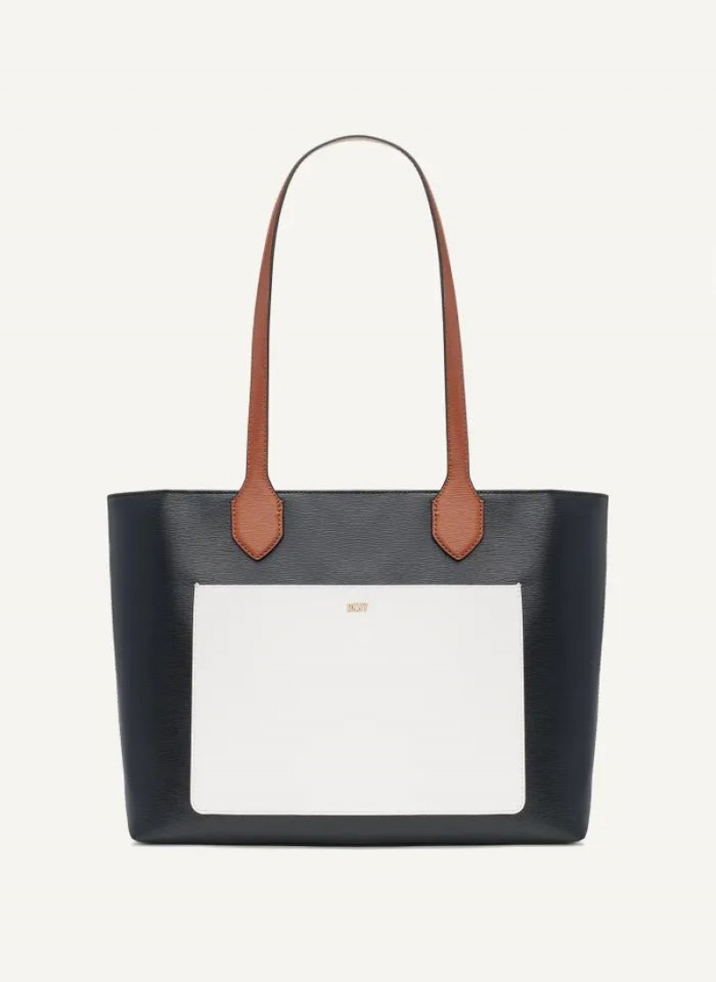 Black DKNY INES PVC Bags Tote Bags | USA-D1154