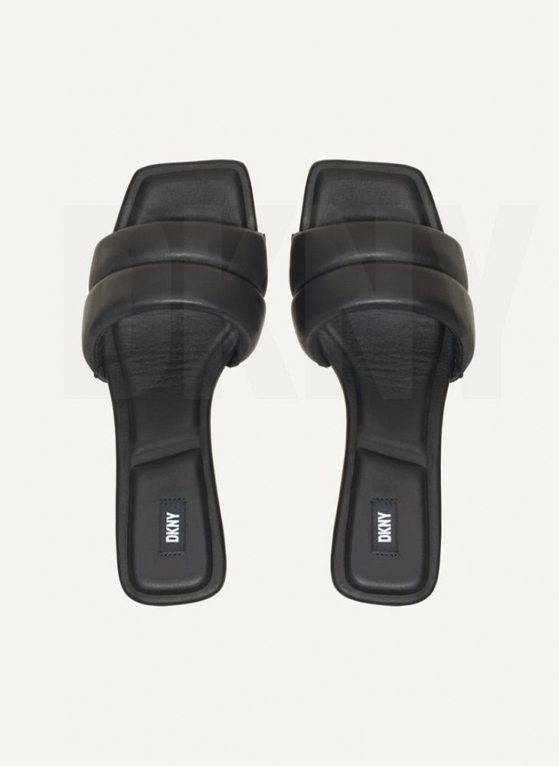 Black DKNY Kaia Shoes Heels | USA-D0878