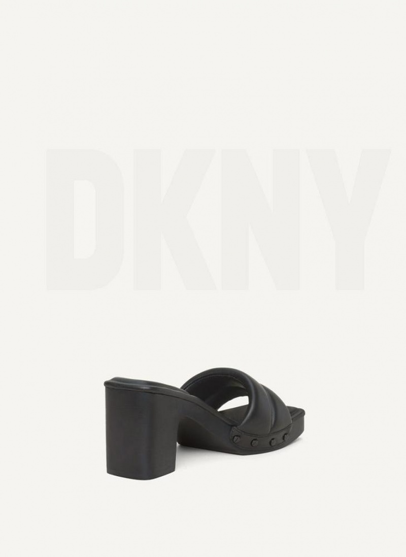Black DKNY Kaia Shoes Heels | USA-D0878