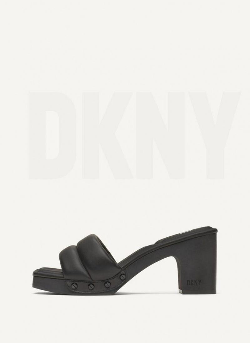 Black DKNY Kaia Shoes Heels | USA-D0878