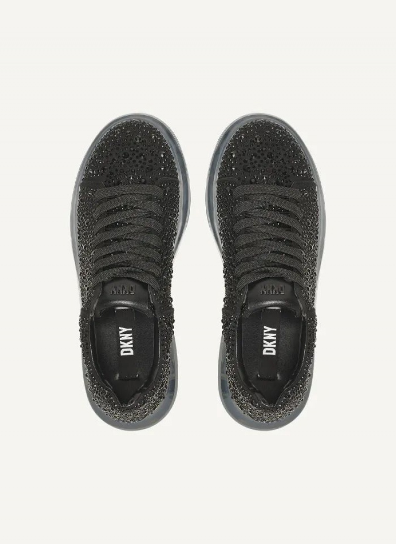 Black DKNY Kandas Lace up Shoes Sneakers | USA-D1241