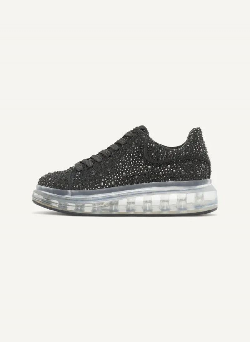 Black DKNY Kandas Lace up Shoes Sneakers | USA-D1241