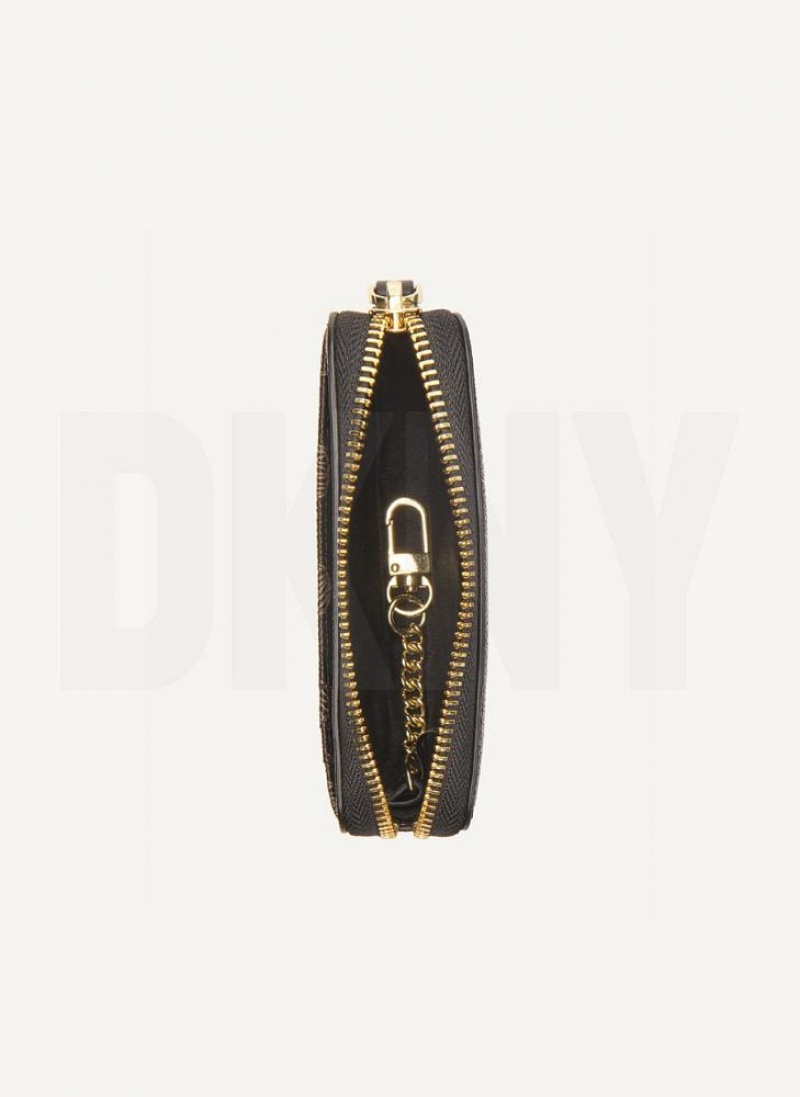 Black DKNY Keyfob Cardcase - Logo Pvc Bags Wallets | USA-D0826