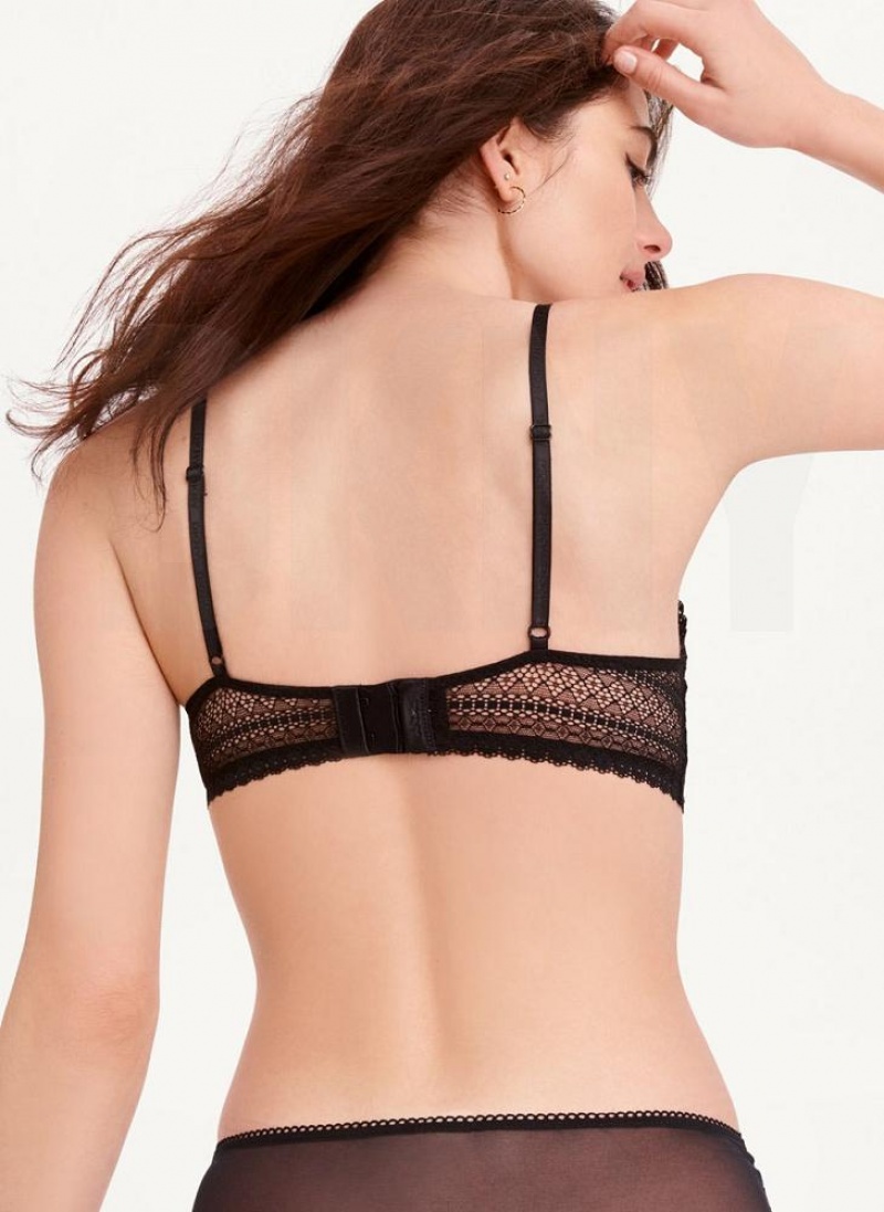 Black DKNY Lace Women's Bralette | USA-D0710