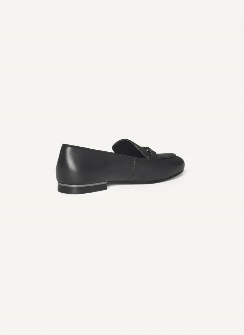 Black DKNY Leona Shoes Loafers | USA-D0523