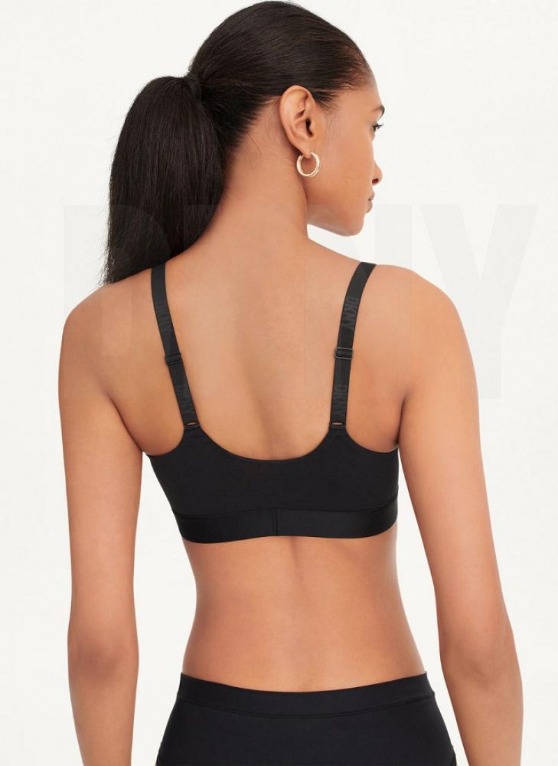 Black DKNY Litewear Active Comfort Women's Bralette | USA-D0890
