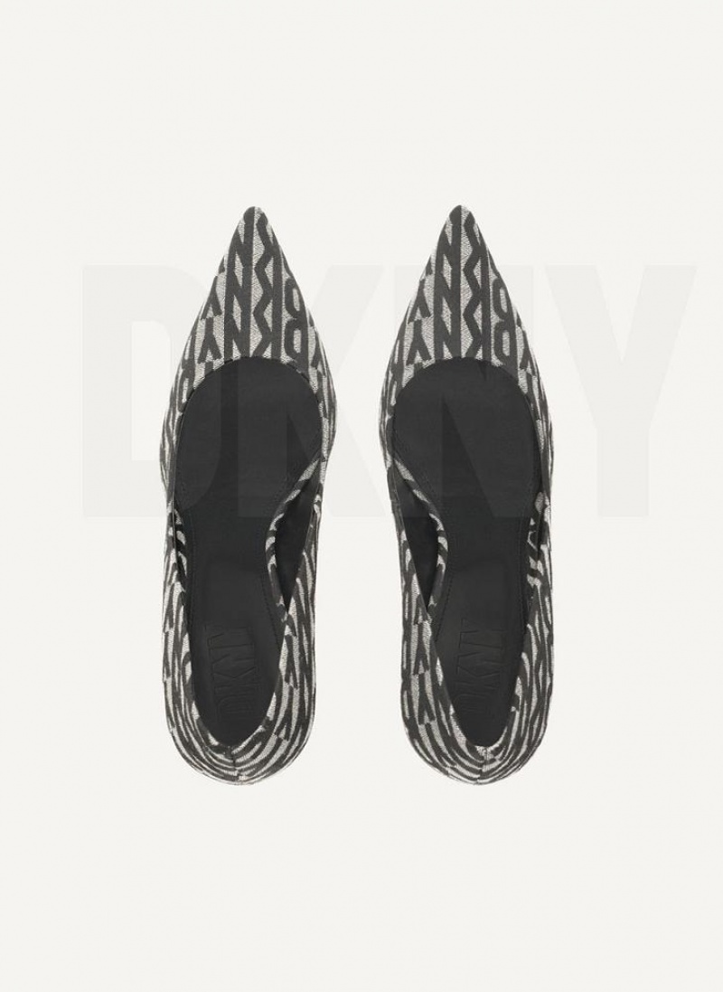 Black DKNY Mabi High Pump Shoes Heels | USA-D1188