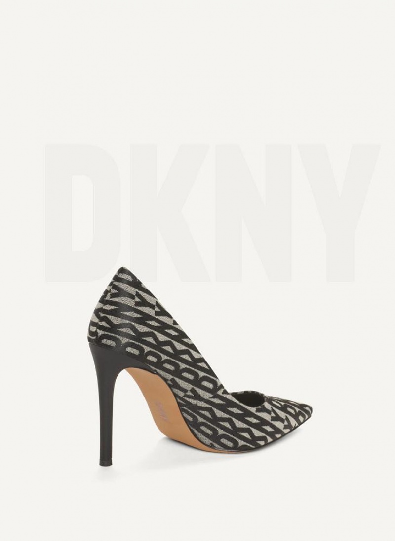 Black DKNY Mabi High Pump Shoes Heels | USA-D1188