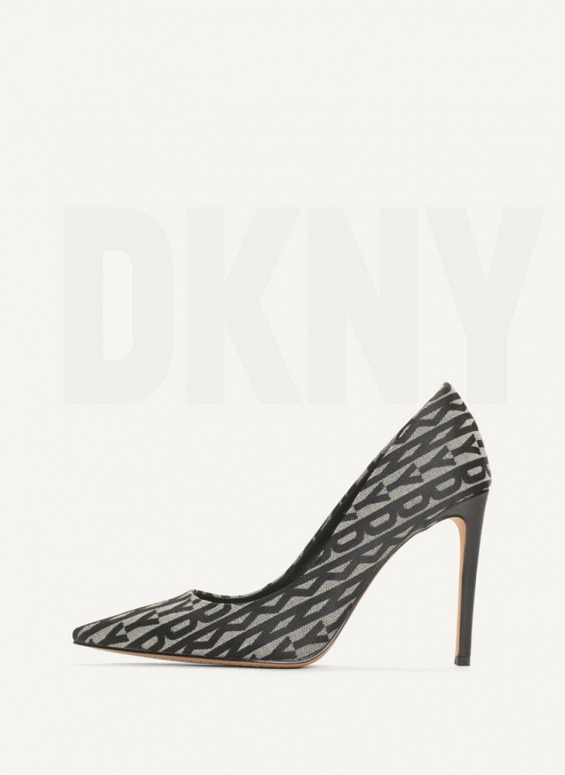 Black DKNY Mabi High Pump Shoes Heels | USA-D1188