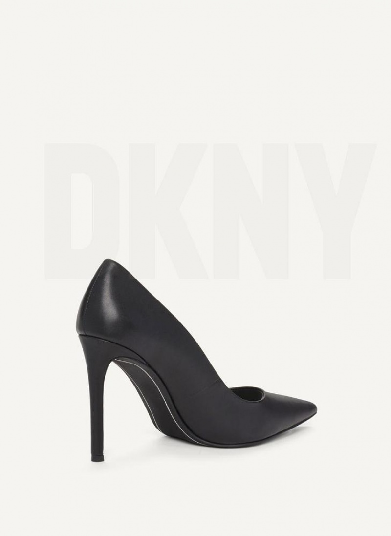 Black DKNY Mabi High Pump Shoes Heels | USA-D1972