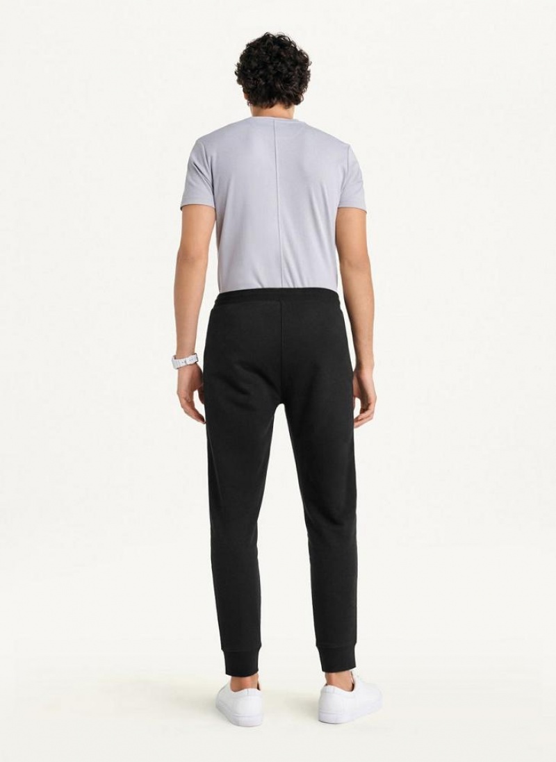 Black DKNY Mesh Pocket Logo Men's Pants | USA-D0581