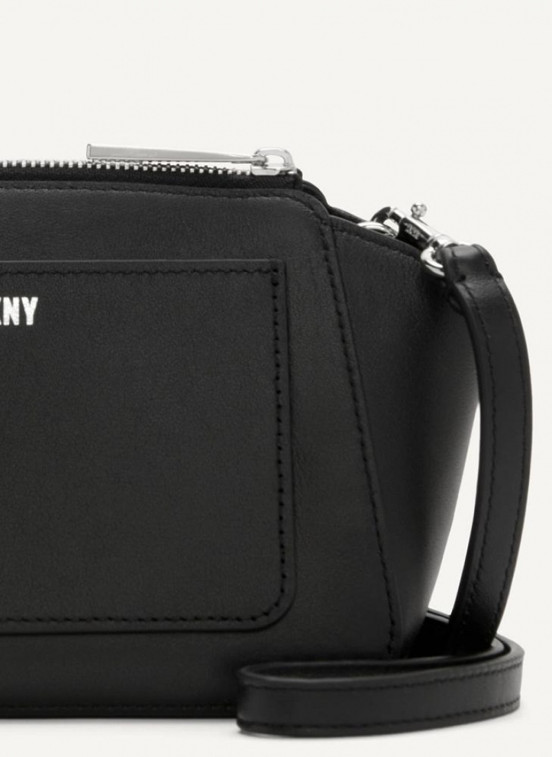 Black DKNY Mini Dome Bags Crossbody Bags | USA-D0872