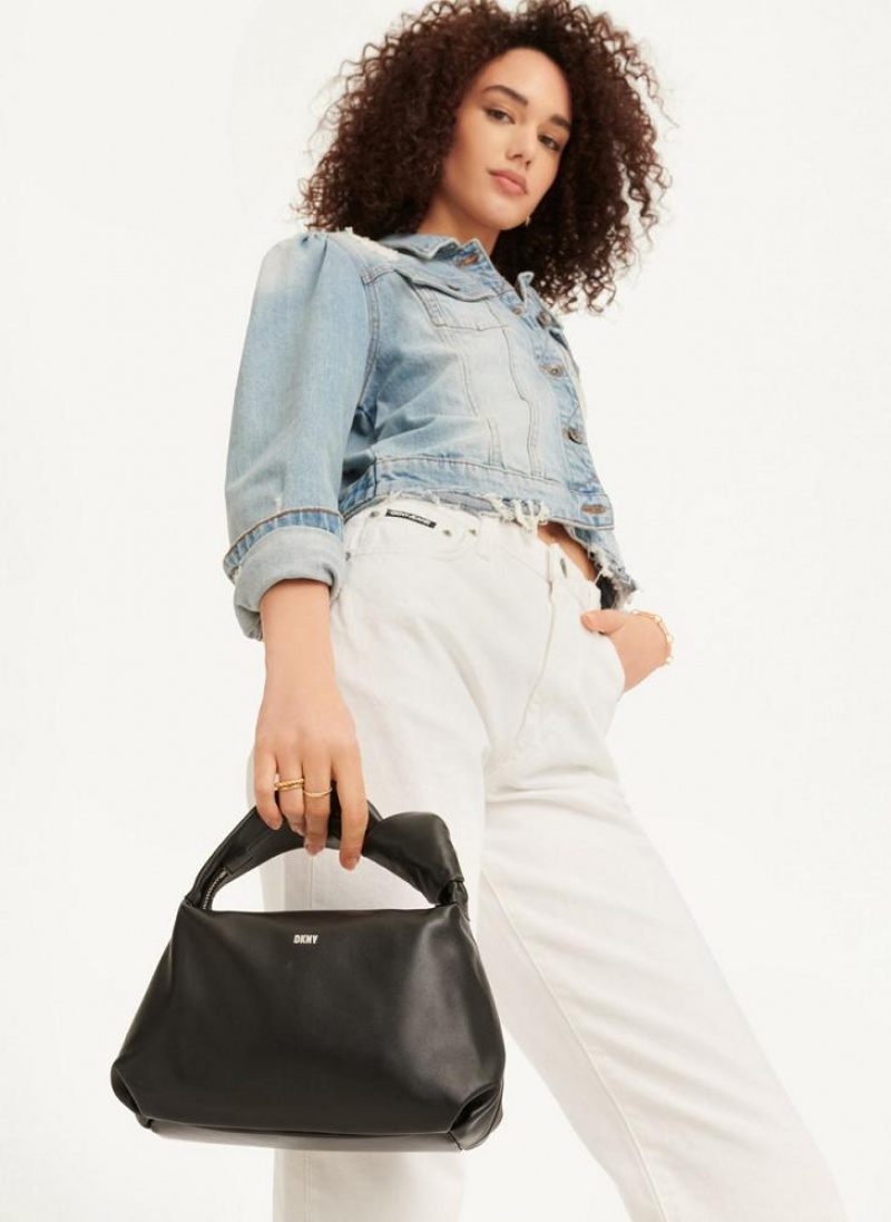 Black DKNY Mini Modernist Knot Bags Tote Bags | USA-D1288