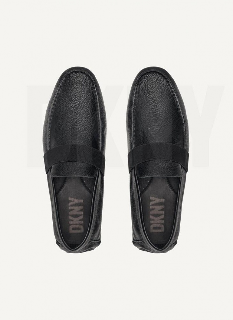 Black DKNY Modern Strap Driver Men's Sneakers | USA-D0284