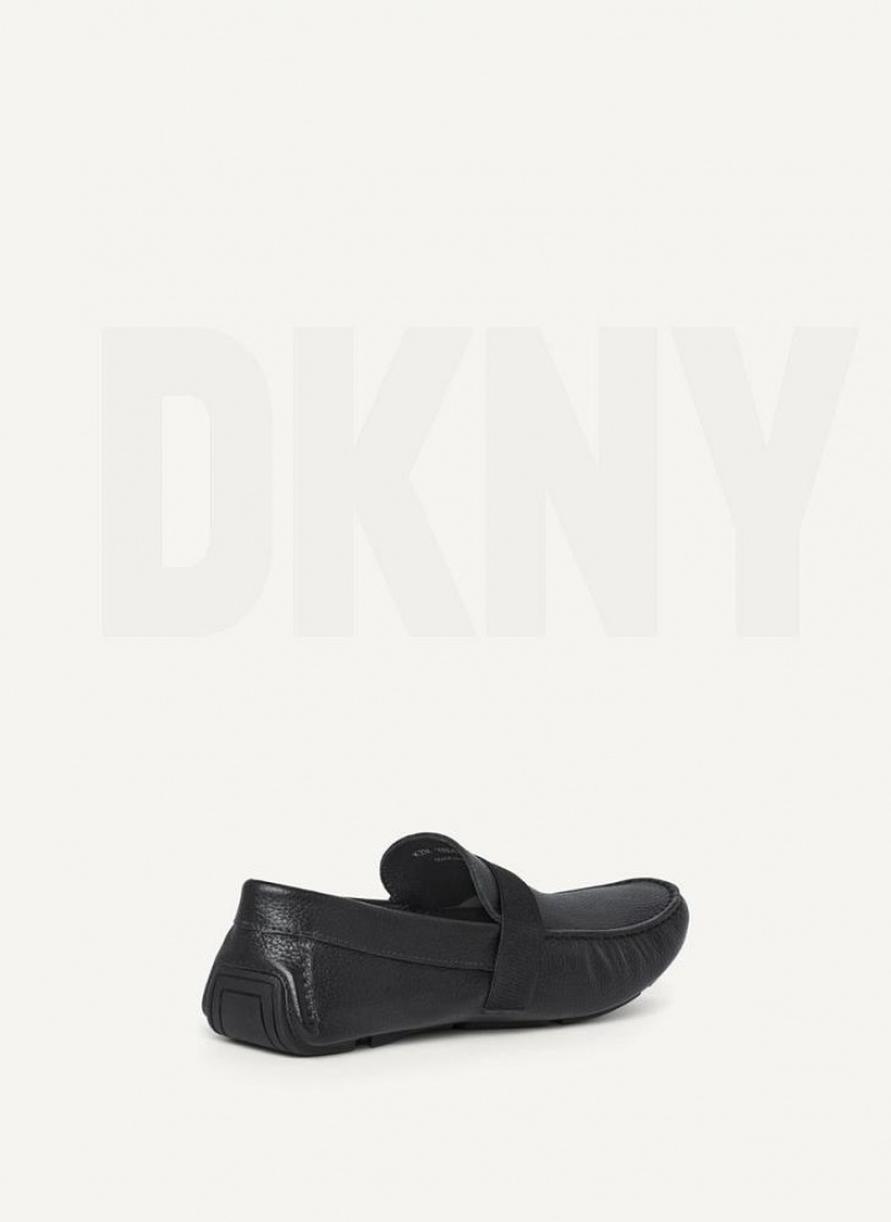 Black DKNY Modern Strap Driver Men's Sneakers | USA-D0284