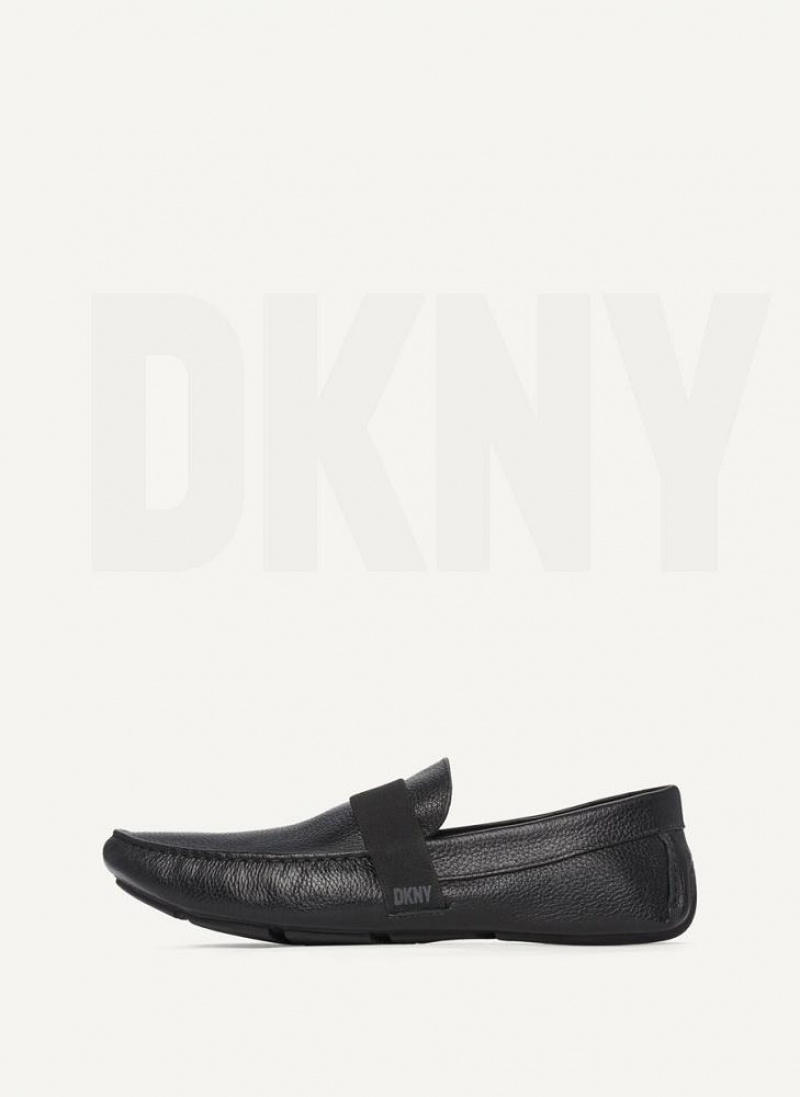 Black DKNY Modern Strap Driver Men\'s Sneakers | USA-D0284