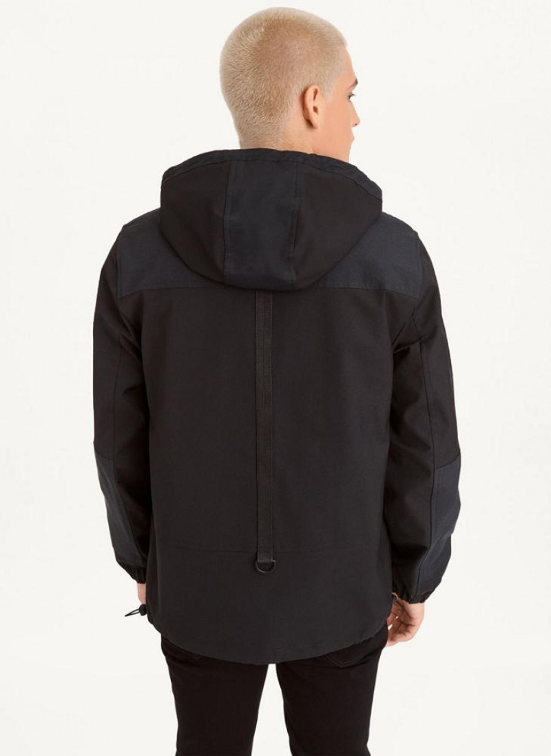 Black DKNY Multi Pocket Men's Jackets | USA-D0566