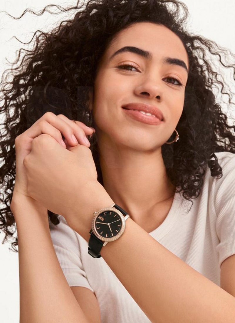 Black DKNY New Platform Women's Watches | USA-D1539