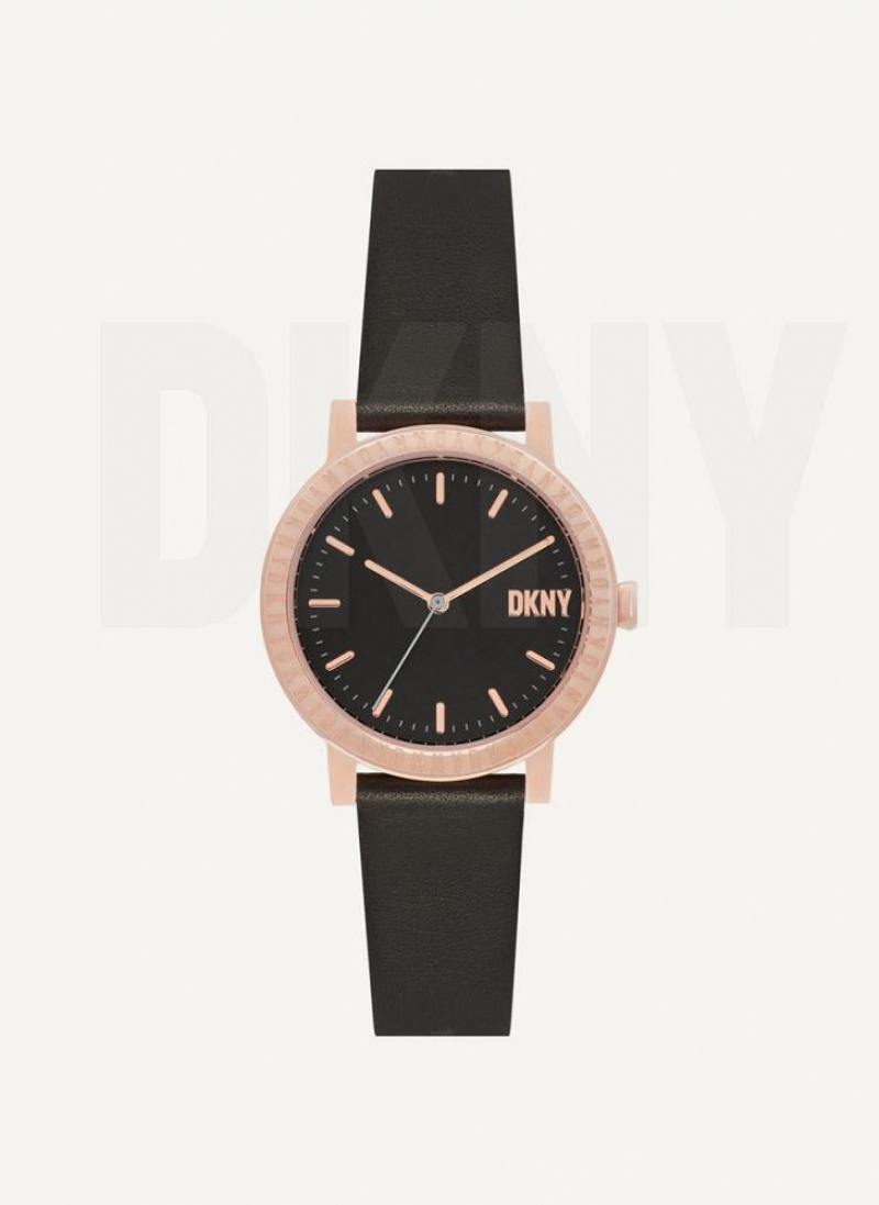 Black DKNY New Platform Women\'s Watches | USA-D1539