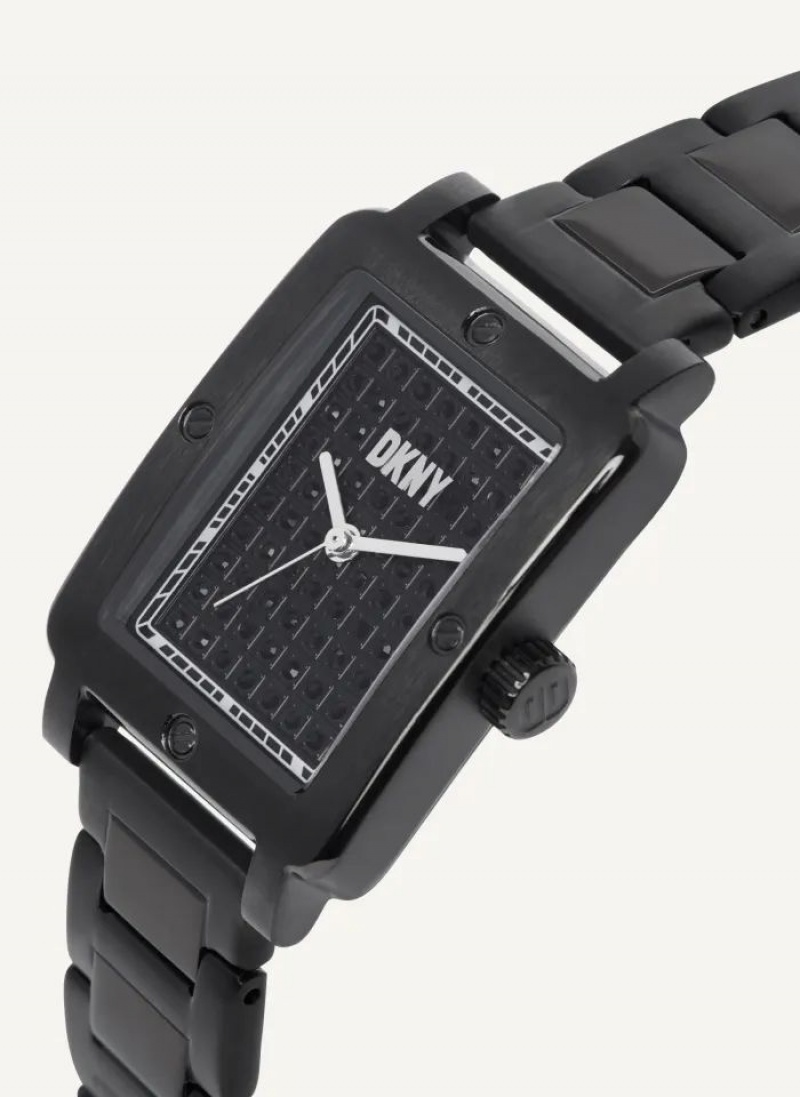 Black DKNY New Rectangle Platform Women's Watches | USA-D1841