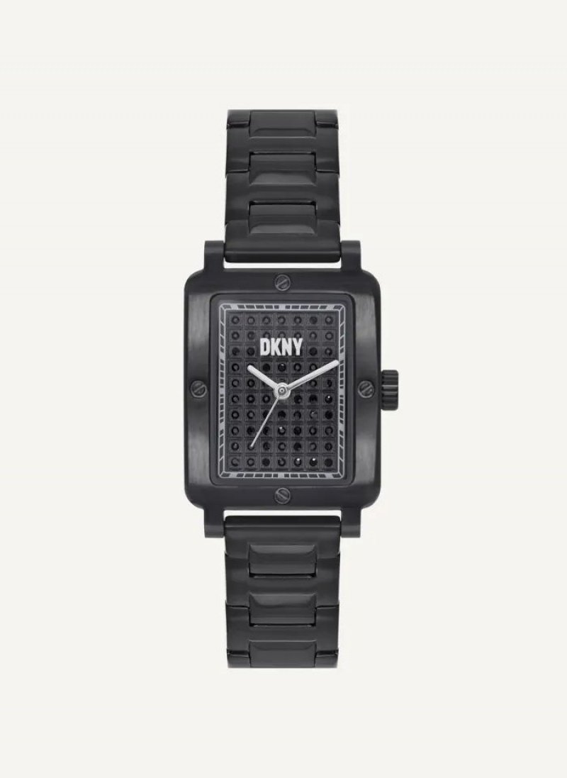 Black DKNY New Rectangle Platform Women\'s Watches | USA-D1841