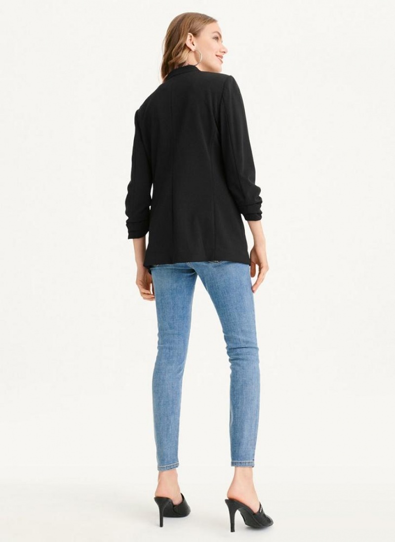 Black DKNY Open Front Women's Blazers | USA-D0817