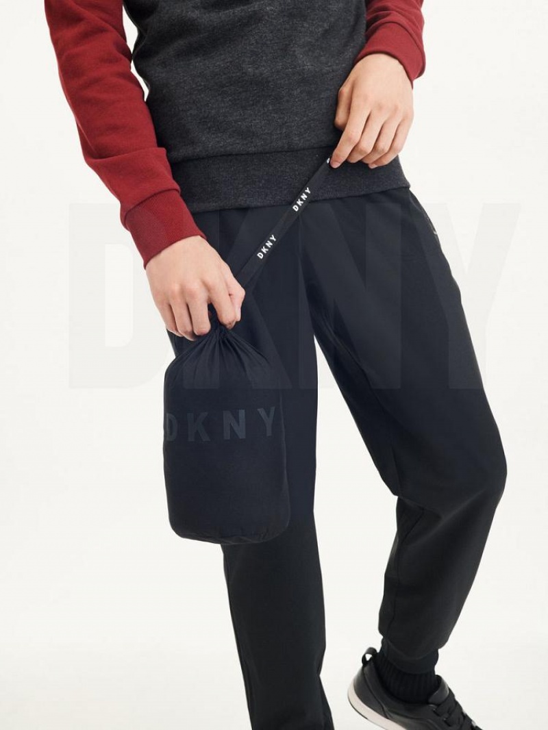 Black DKNY Packable Men's Puffer Jacket | USA-D1711