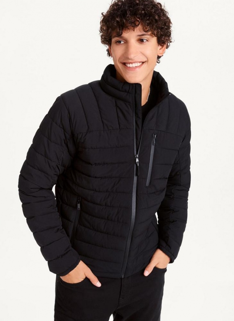 Black DKNY Packable Men\'s Puffer Jacket | USA-D1711