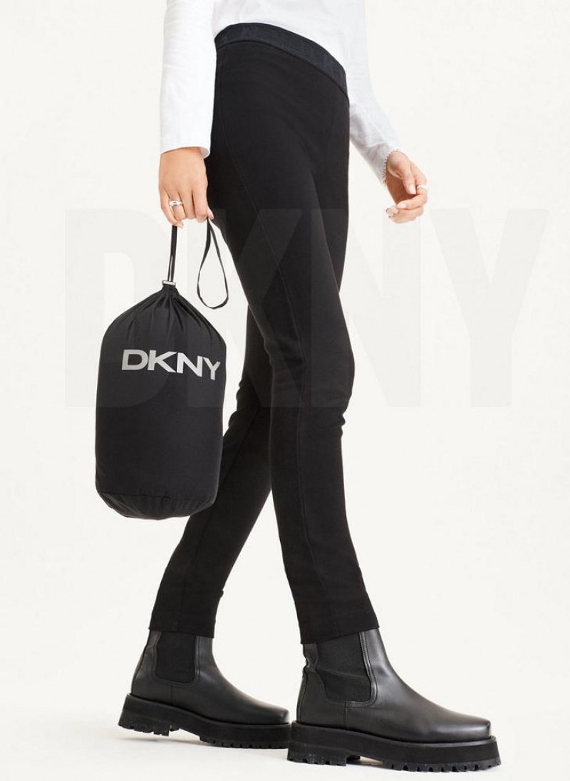 Black DKNY Packable Vestie Walker Women's Coats | USA-D1925