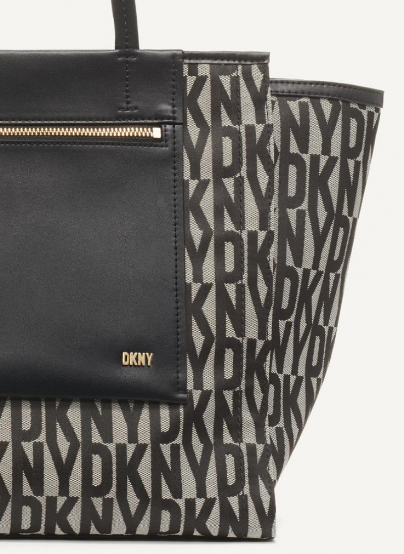 Black DKNY Pax Large Bags Tote Bags | USA-D1438