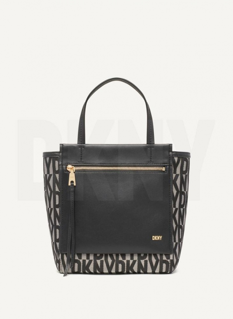 Black DKNY Pax North-South Bags Tote Bags | USA-D0515