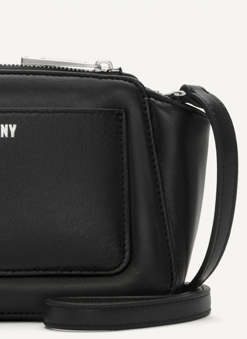 Black DKNY Pragmatist Mini Dome Quilted Bags Crossbody Bags | USA-D1832