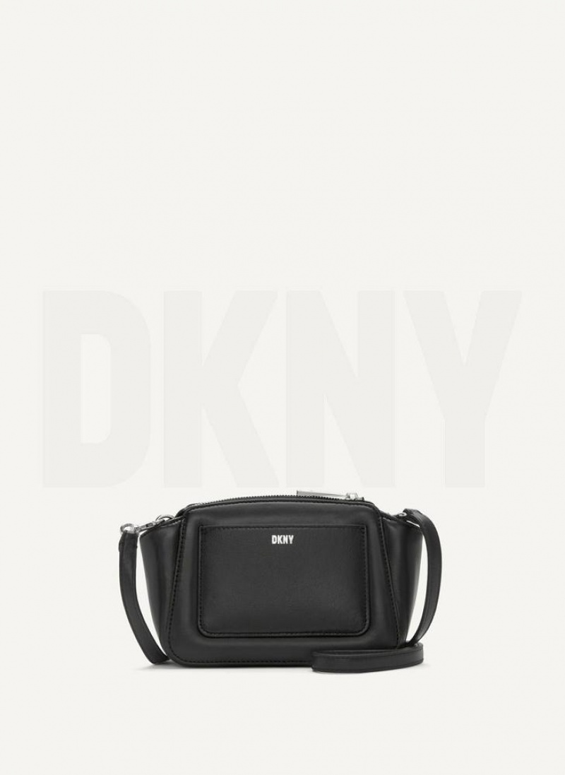 Black DKNY Pragmatist Mini Dome Quilted Bags Crossbody Bags | USA-D1832