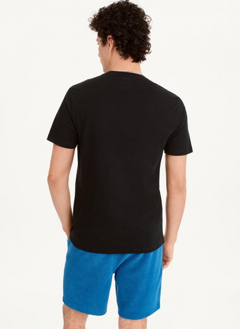 Black DKNY Pride Men's T Shirts | USA-D0745