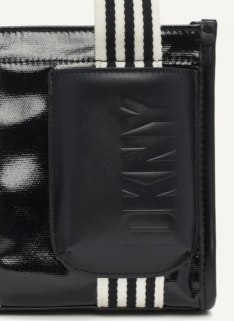 Black DKNY Prospect Coated Canvas Mini Bags Tote Bags | USA-D1504
