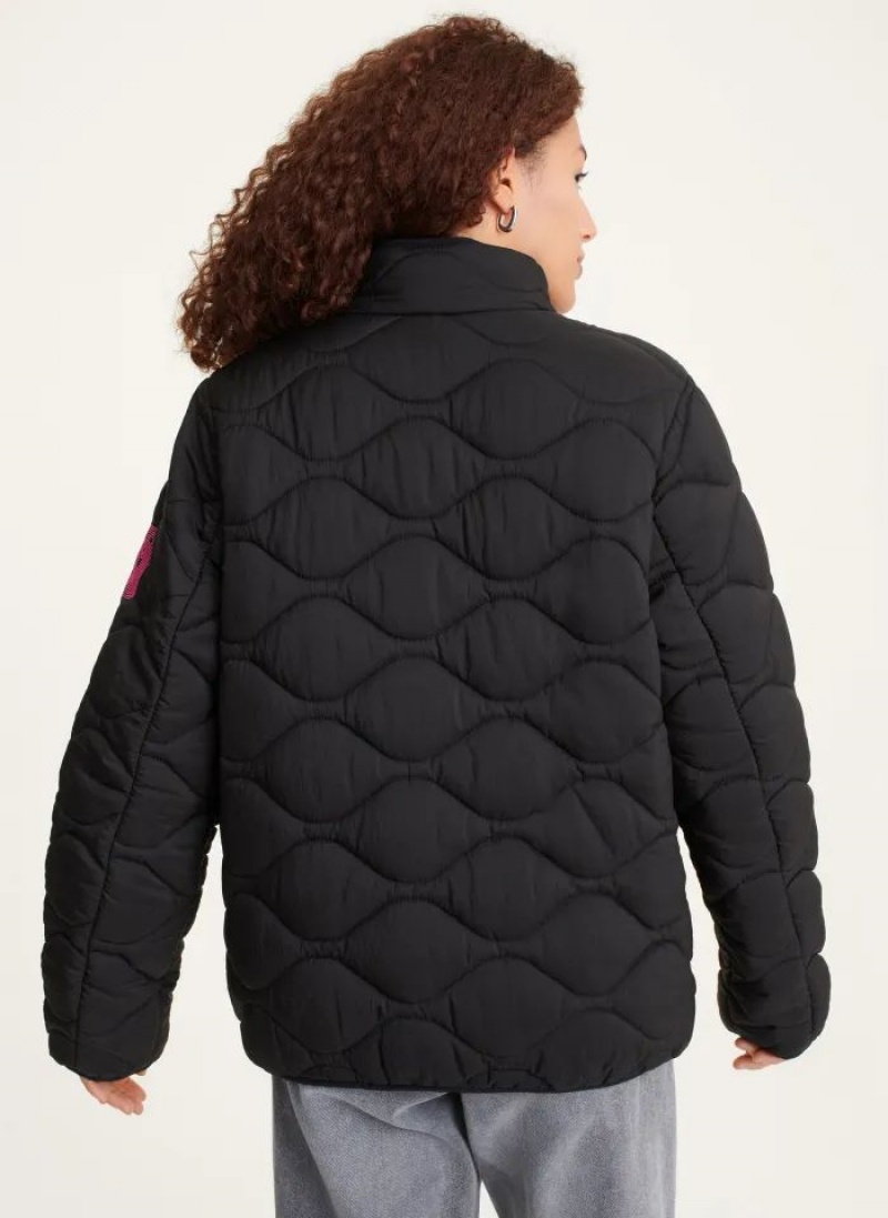 Black DKNY Quilted Packable Women's Jackets | USA-D0522
