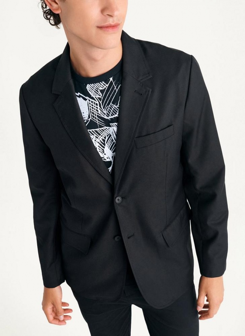 Black DKNY Relaxed Men\'s Blazers | USA-D1445