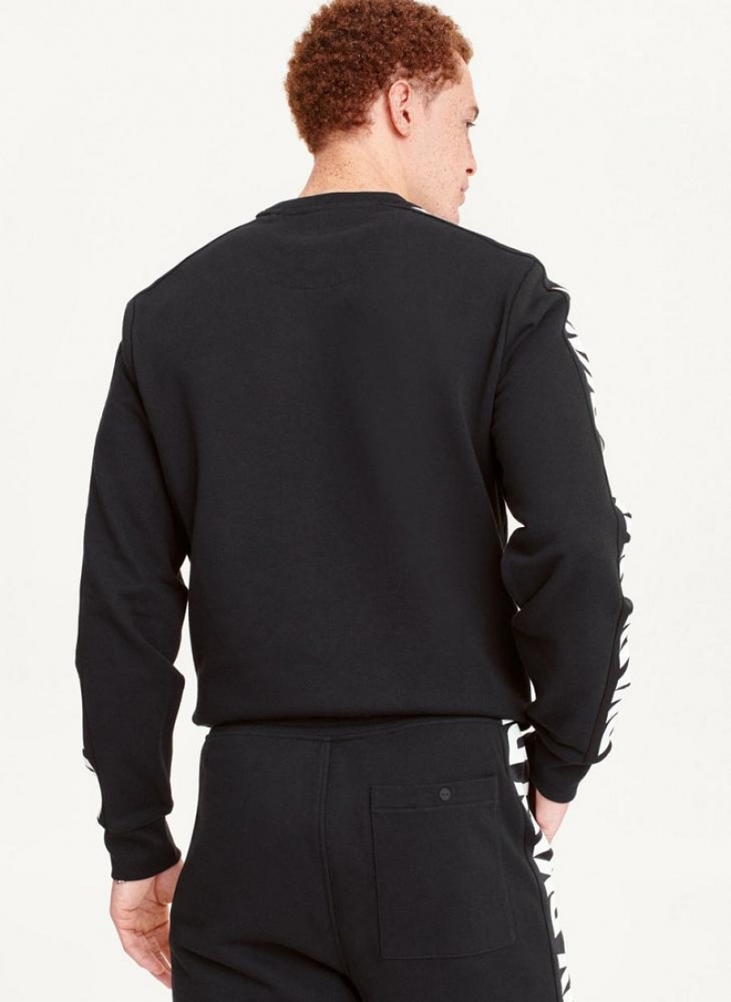 Black DKNY Repeated Logos Men's Shorts | USA-D0961
