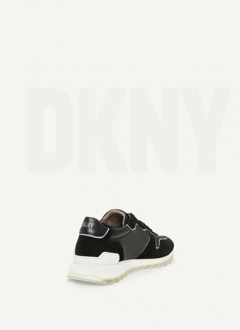 Black DKNY Runner Men's Sneakers | USA-D1107