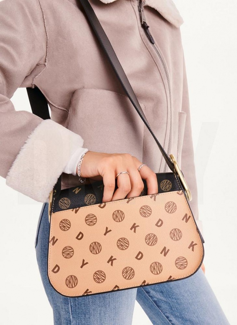 Black DKNY Saddle Bags Crossbody Bags | USA-D1178
