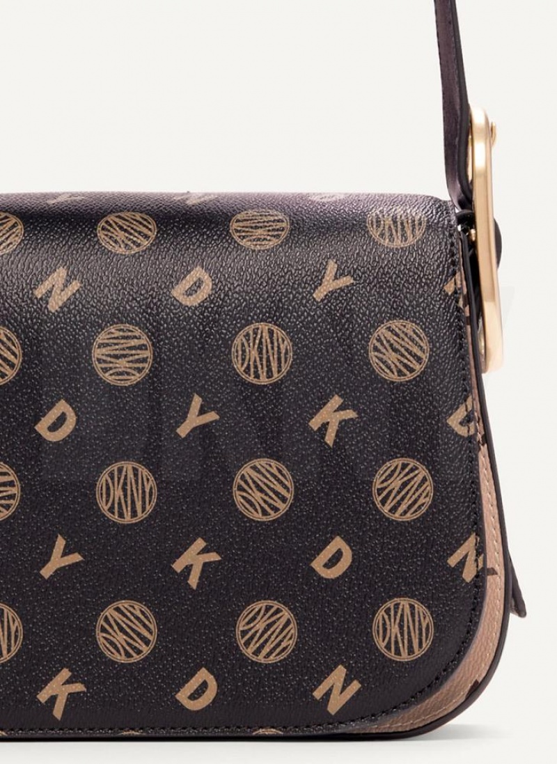 Black DKNY Saddle Bags Crossbody Bags | USA-D1178