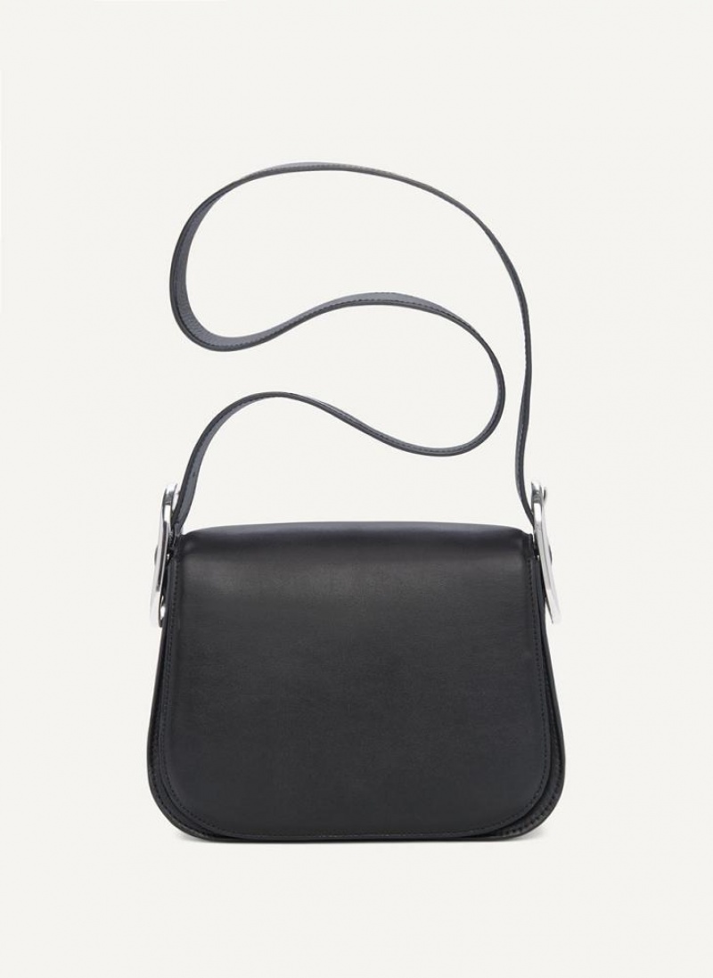 Black DKNY Saddle Bags Shoulder Bags | USA-D0129