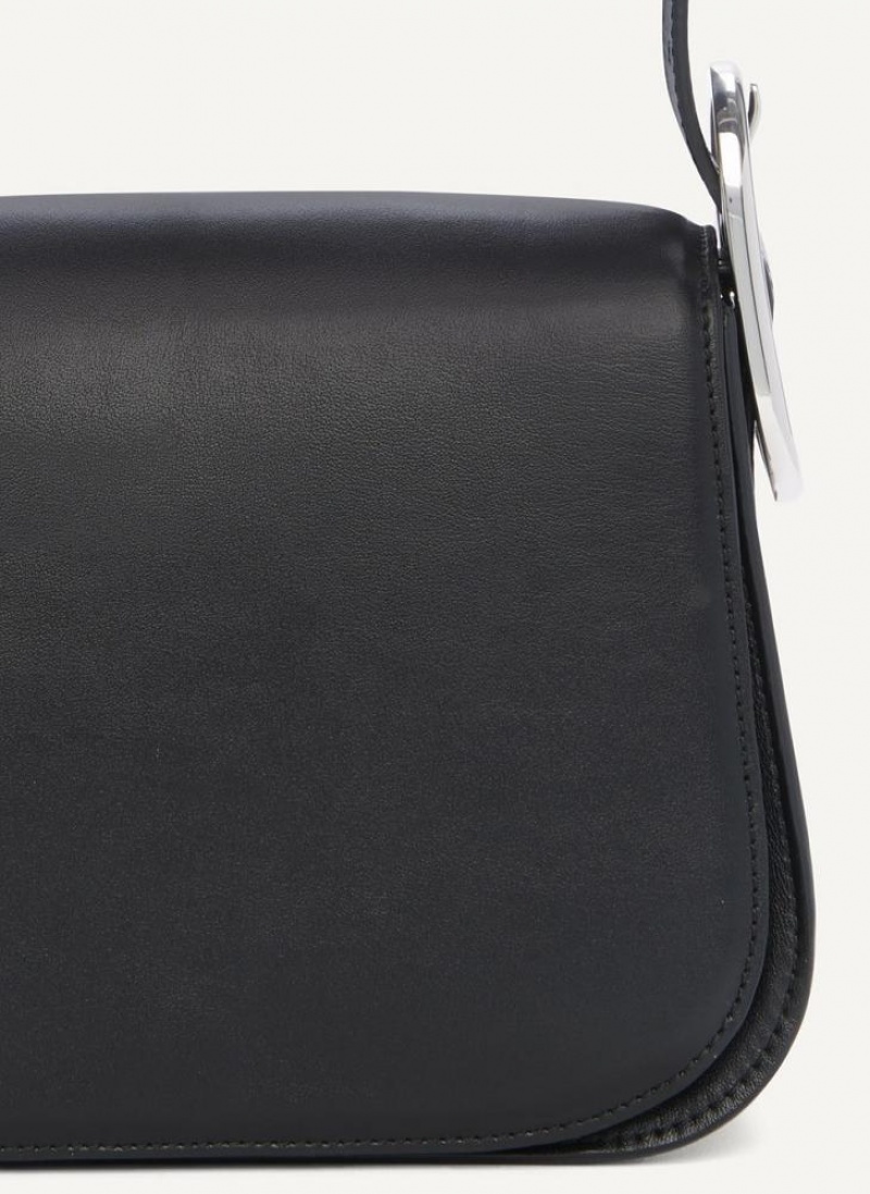 Black DKNY Saddle Bags Shoulder Bags | USA-D0129