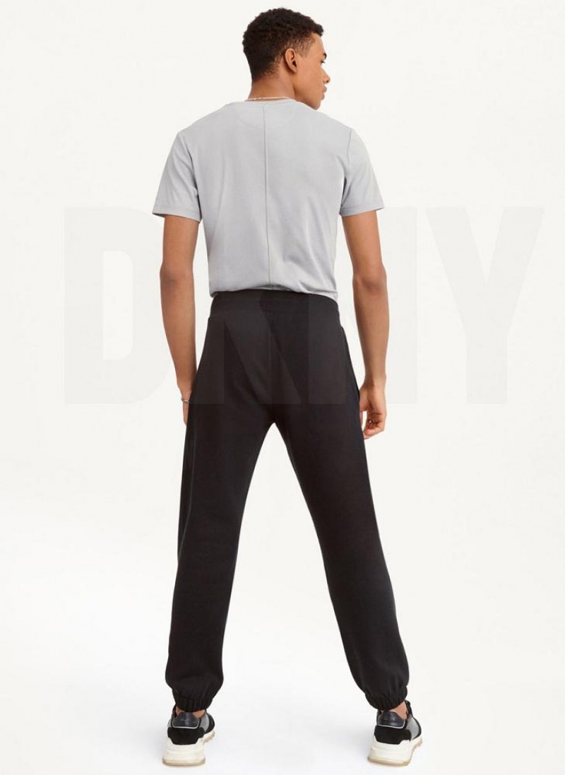 Black DKNY Shadow Logo Men's Joggers | USA-D0366