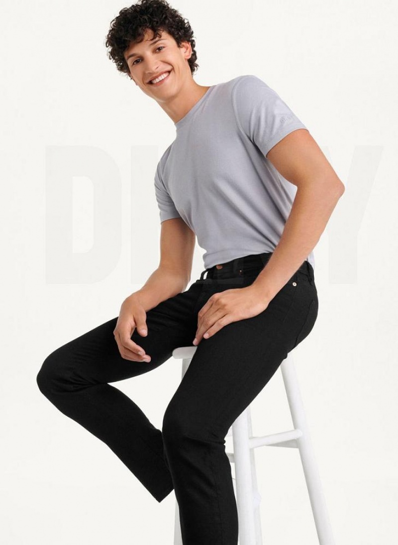 Black DKNY Skinny Black Rinse Denim Men's Jeans | USA-D0546