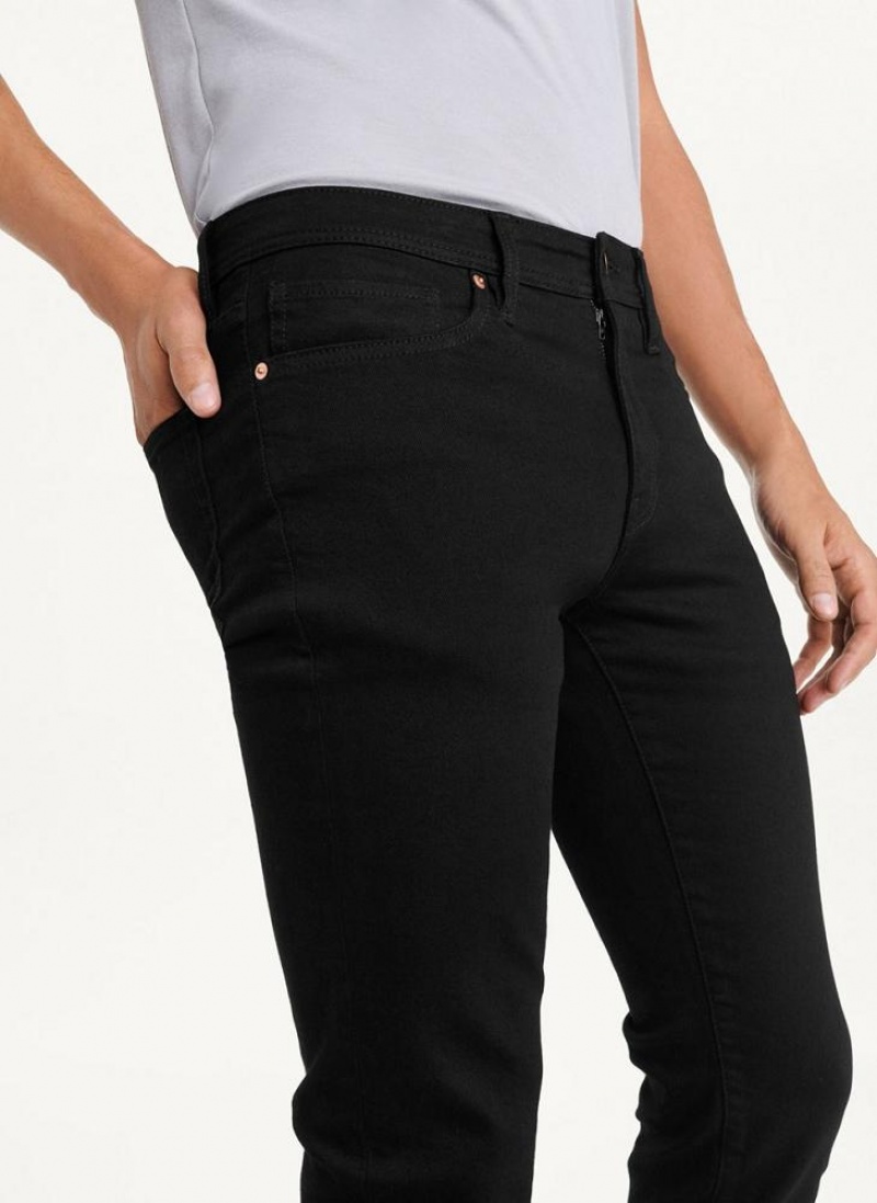 Black DKNY Skinny Black Rinse Denim Men's Jeans | USA-D0546